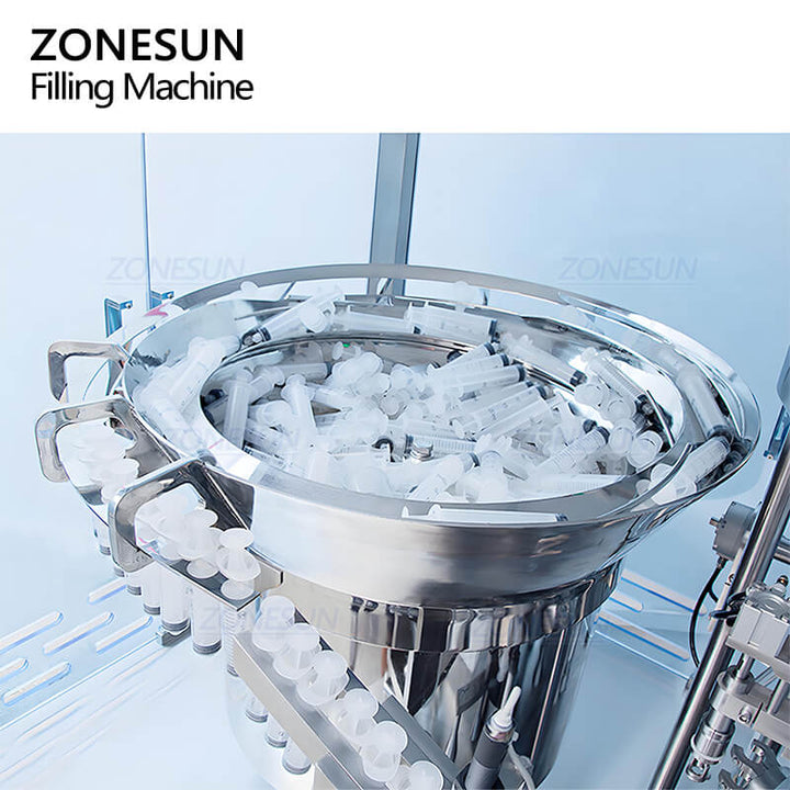 syringe vibrating bowl of syringe filling sealing machine