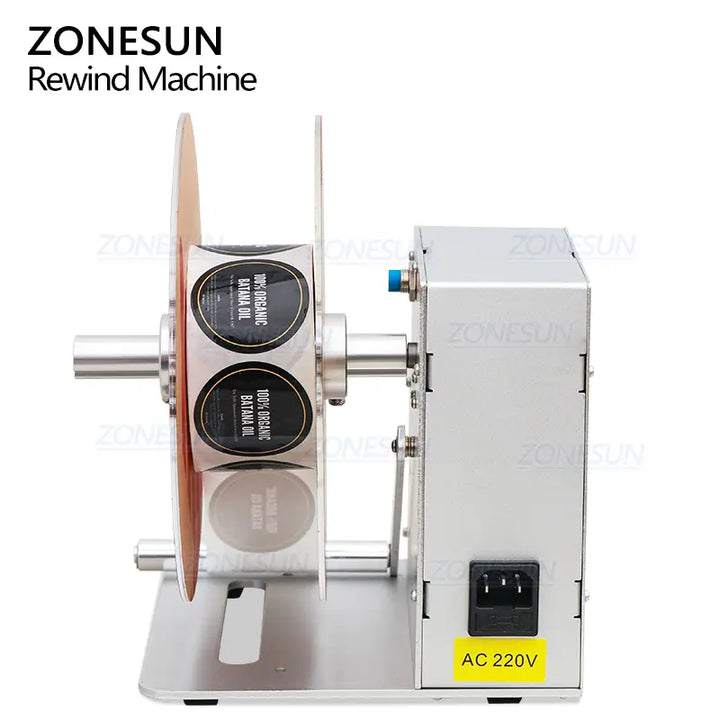 automatic label rewinder