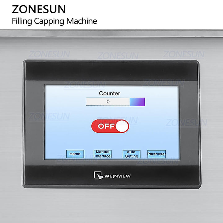 control panel of monoblock perfume vial filling machine