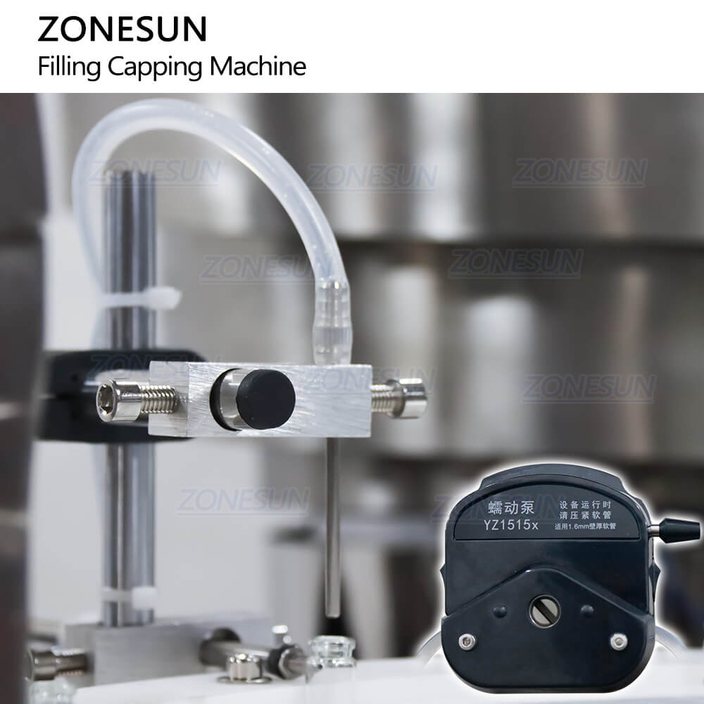 peristaltic pump of monoblock perfume vial filling machine