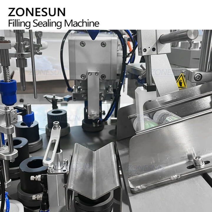 Sistema de alimentación por tubo de la máquina selladora de tubos por ultrasonidos.
