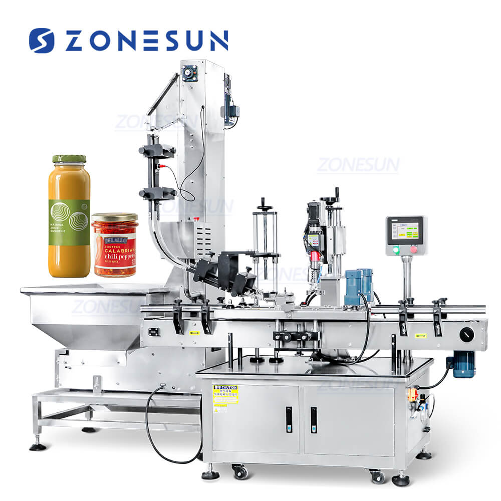 Chilli Sauce Jam Jar Metal Twist Off Lid Caps Screw Capping Machine For ...