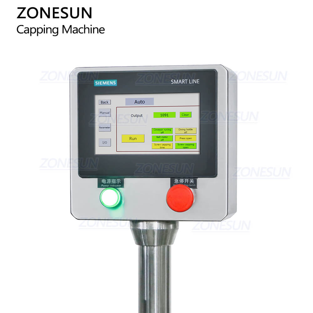 control panel of lug capping machine