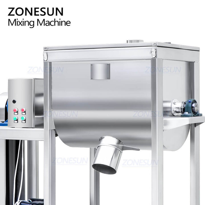 u-shaped mixing chamber of horizontal ribbon blender