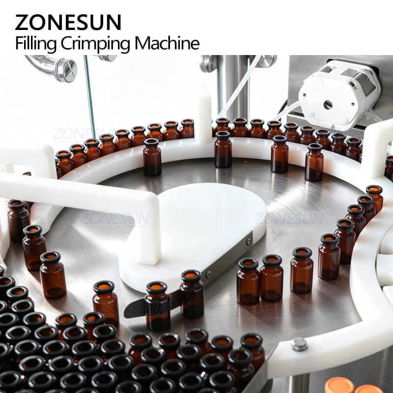 vial unscrambling system of  automatic vial filling and capping machine
