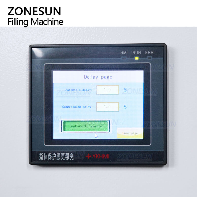 control panel of small vial crimping machine