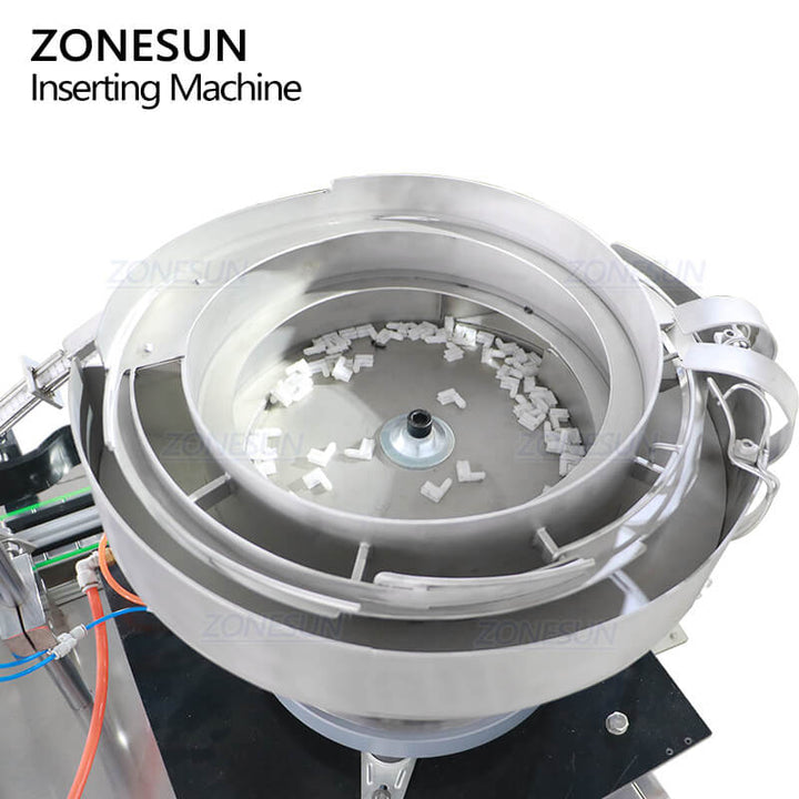 vibratory bowl of aerosol can hand inserting machine