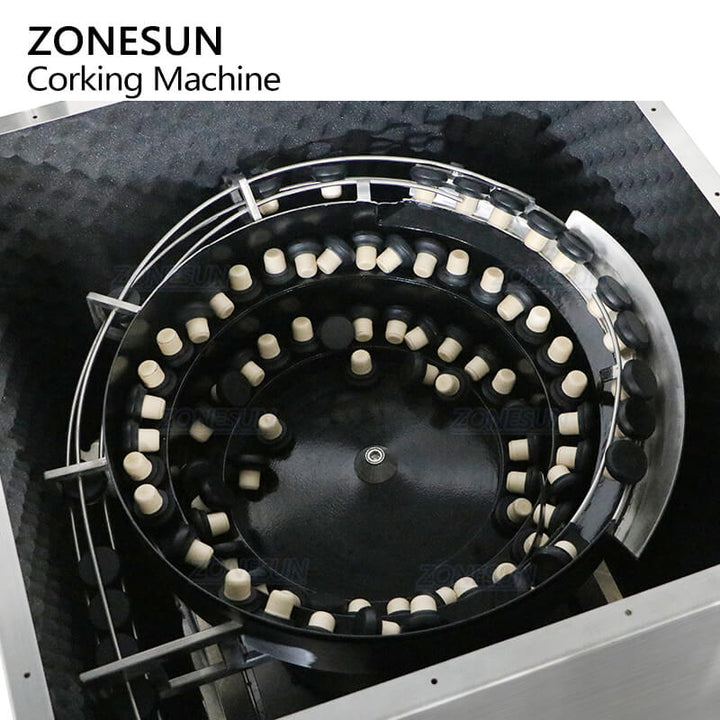 vibratory bowl sorter of automatic t corking machine