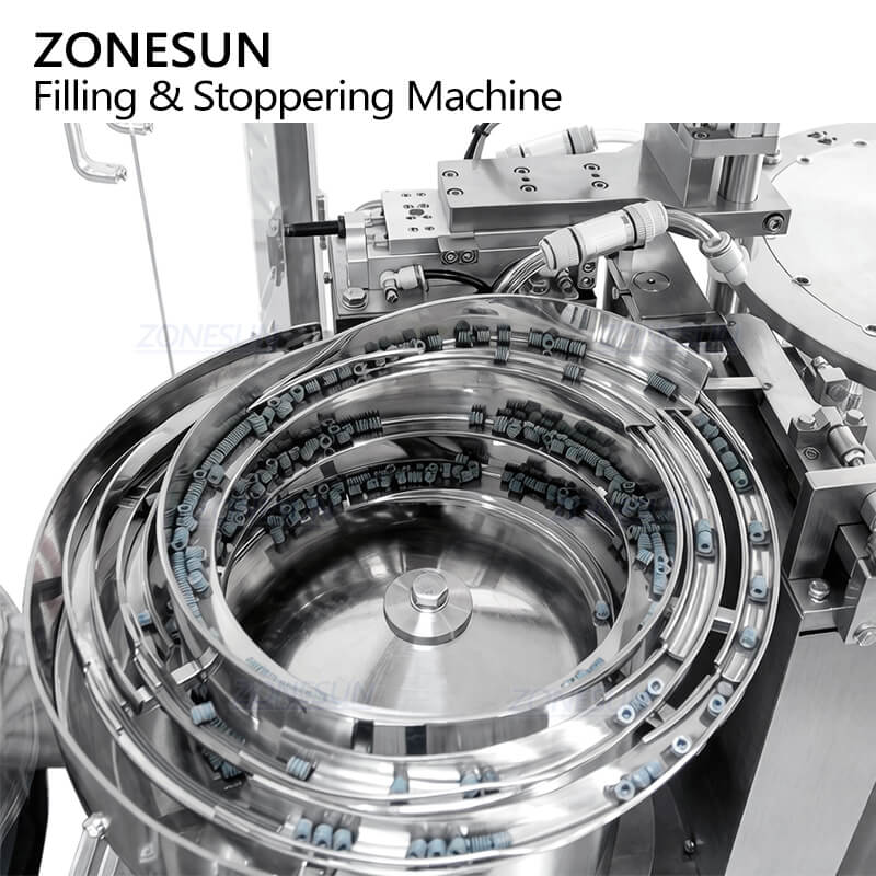 vibratory stopper feeding system of prefilled syringe filling machine