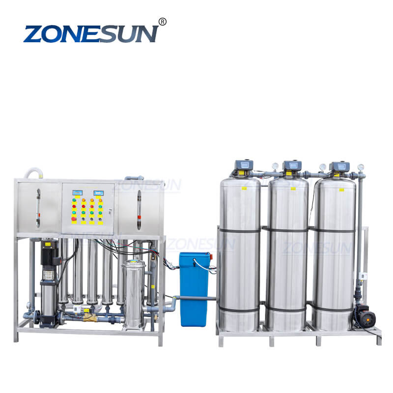 View of 2000L Commercial High Flow Reverse Osmosis Water Purification System