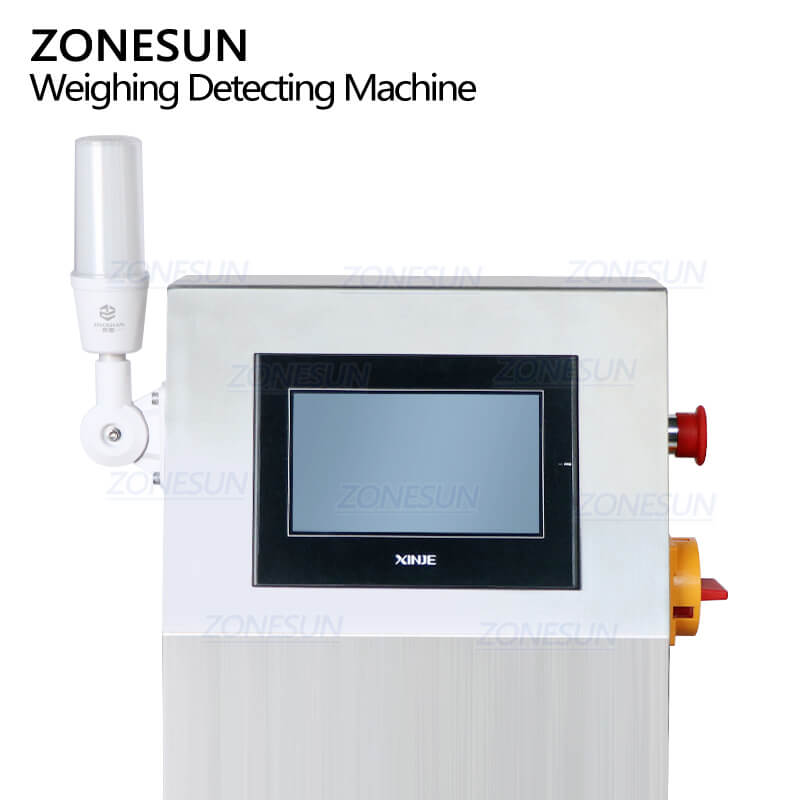 control panel of inline weighing detecting machine