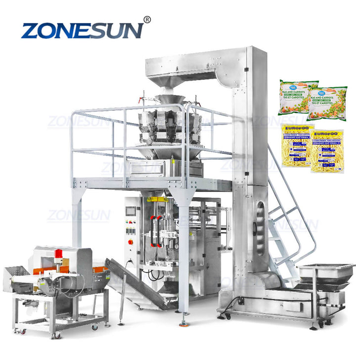 10 Heads Vertical Form Weighing Filling Sealing Machine