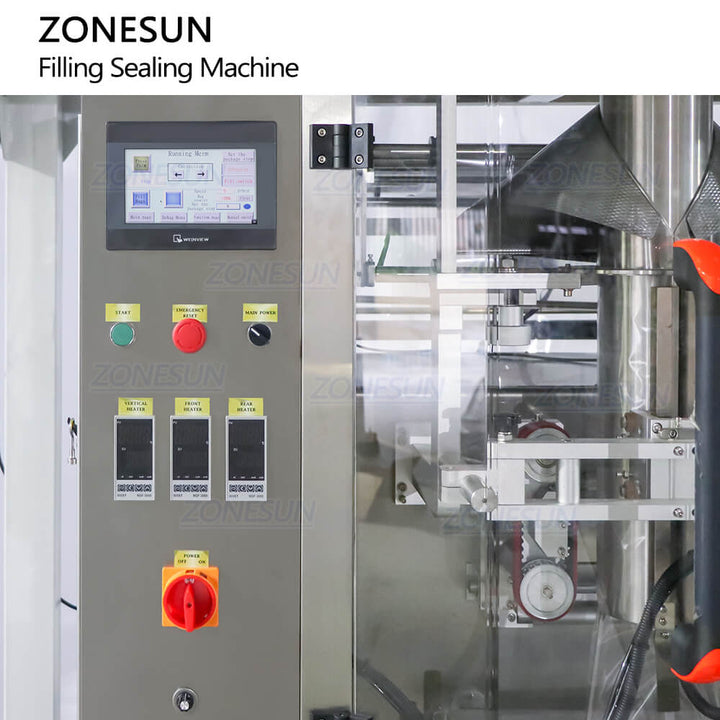 Control Panel of 10 Heads Vertical Form Weighing Filling Sealing Machine
