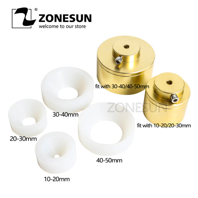 ZONESUN 28-32mm 38mm/10-50mm Capping machine chuck screw capping tool - ZONESUN TECHNOLOGY LIMITED