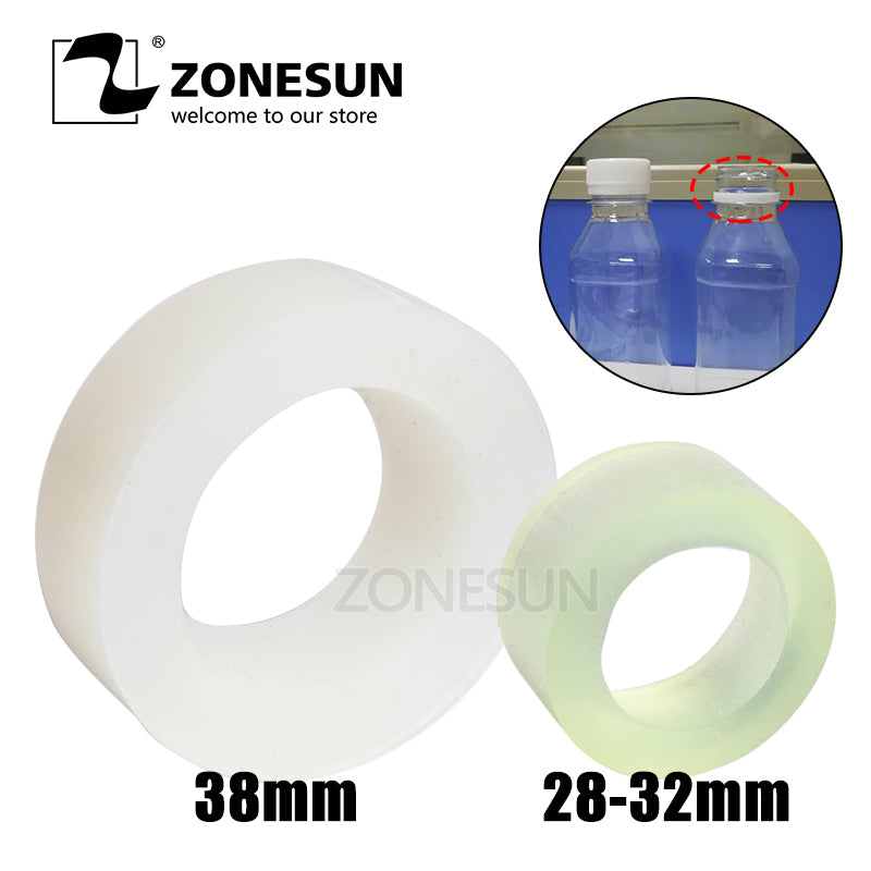 ZONESUN Capping Machine Chuck Rubber Mat for Capper 28-32mm 38mm Round Plastic Bottle With Security Ring Silicone Capping Chuck - ZONESUN TECHNOLOGY LIMITED