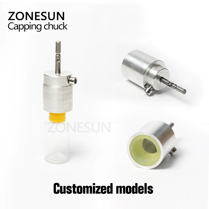 ZONESUN 28-32mm 38mm/10-50mm Capping machine chuck screw capping tool - ZONESUN TECHNOLOGY LIMITED