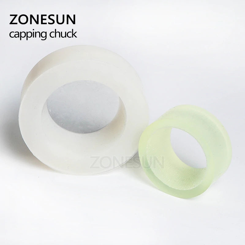 ZONESUN Capping Machine Chuck Rubber Mat for Capper 28-32mm 38mm Round Plastic Bottle With Security Ring Silicone Capping Chuck - ZONESUN TECHNOLOGY LIMITED