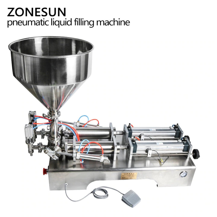 Double heads pneumatic paste filling machine