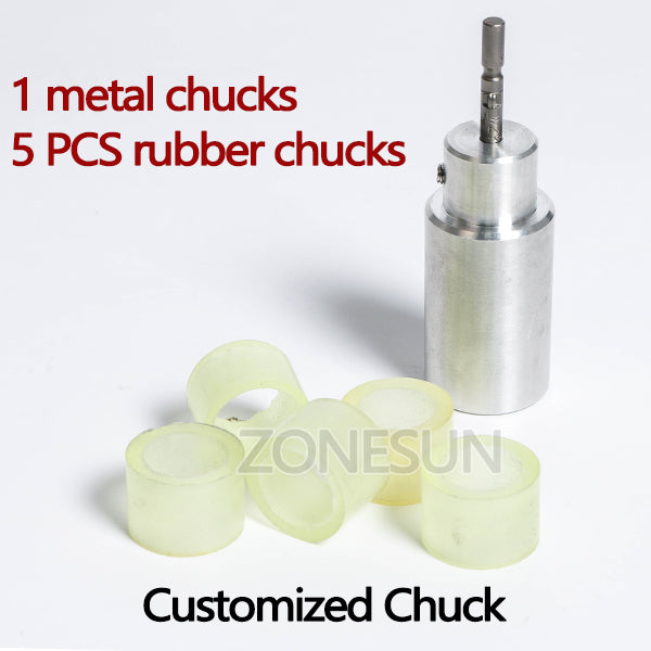 customized metal capping chuck and rubber