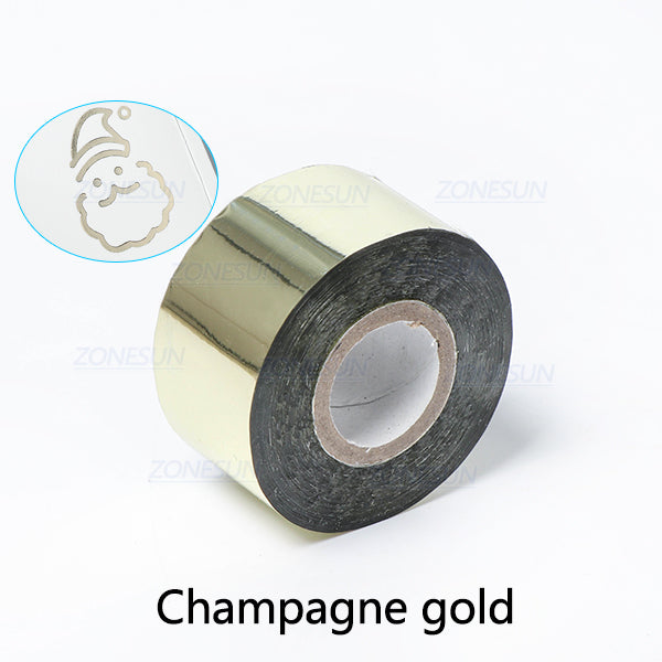 ZONESUN 5cm Gold Silver Red Rose Hot Stamping Foil Paper Transparent Color width/Roll Customized Size DTY Brass Mold Foil 120m - ZONESUN TECHNOLOGY LIMITED