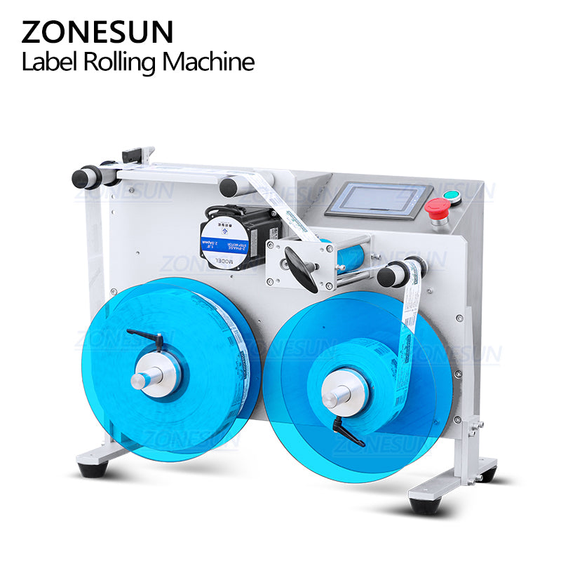 ZS-RW2 Automatic Label Roll Paper Label Counting Rewinder Roll-to-roll Tags Barcode Stickers Rewinding Machine