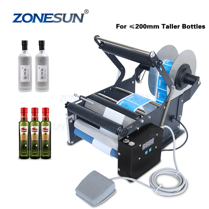 Semi-automatic Labeling Machine For Wine Bottle