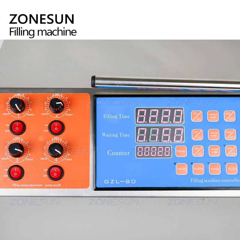 Operation Panel of 4 Head Peristaltic Pump Filling Machine