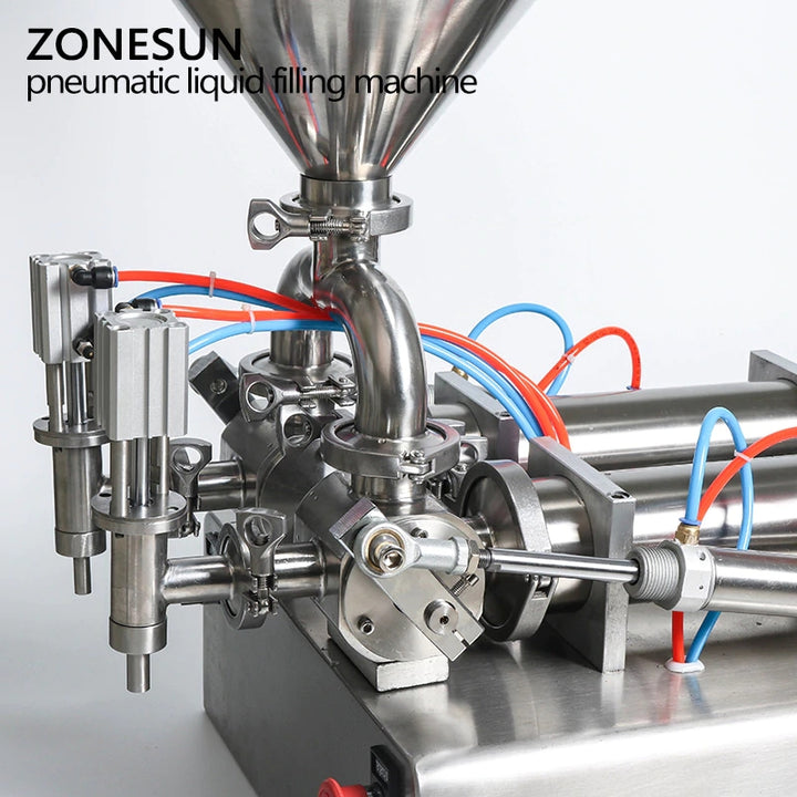 Double heads pneumatic paste filling machine