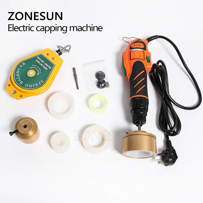 ZONESUN ZS-700 100W Handheld Plastic Round Bottle Capping Machine Tool
