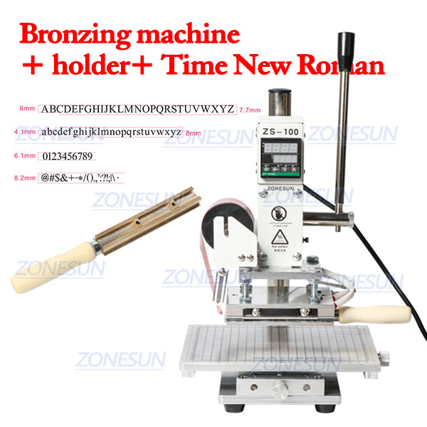 ZONESUN ZS-100C Digital Hot Foil Stamping Machine Leather Embossing Heat Pressing Machine For Wood PVC Paper Custom Logo Stamp - ZONESUN TECHNOLOGY LIMITED