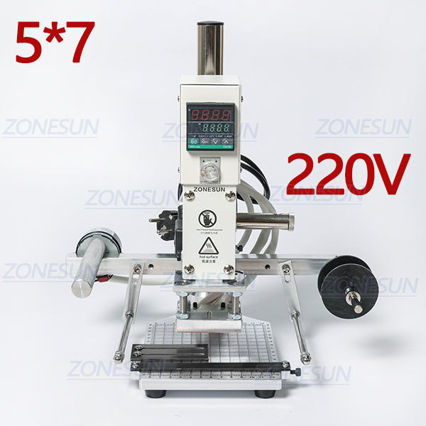 ZONESUN Digital Automatic Leather Hot Foil Stamping Machine Manual Embossing Tool 300W Creasing Wood Paper PVC Card Printer DIY - ZONESUN TECHNOLOGY LIMITED
