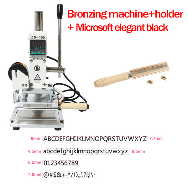 ZONESUN ZS-100B Dual Use Hot Foil Stamping Machine Manual Bronzing Machine For Pvc Card Leather Pencils Paper Stamping Machine - ZONESUN TECHNOLOGY LIMITED