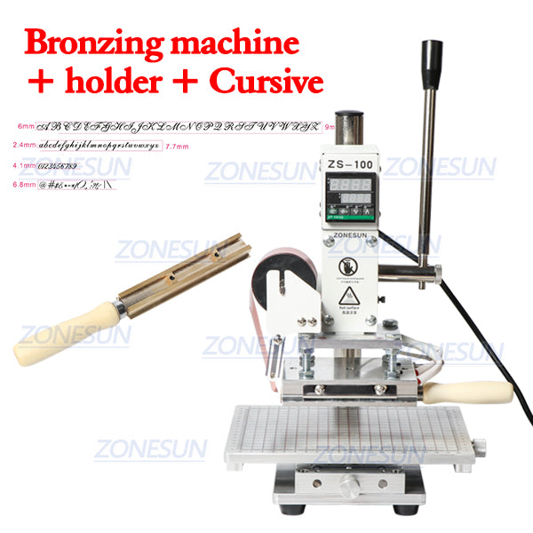 ZONESUN ZS-100C Digital Hot Foil Stamping Machine Leather Embossing Heat Pressing Machine For Wood PVC Paper Custom Logo Stamp - ZONESUN TECHNOLOGY LIMITED