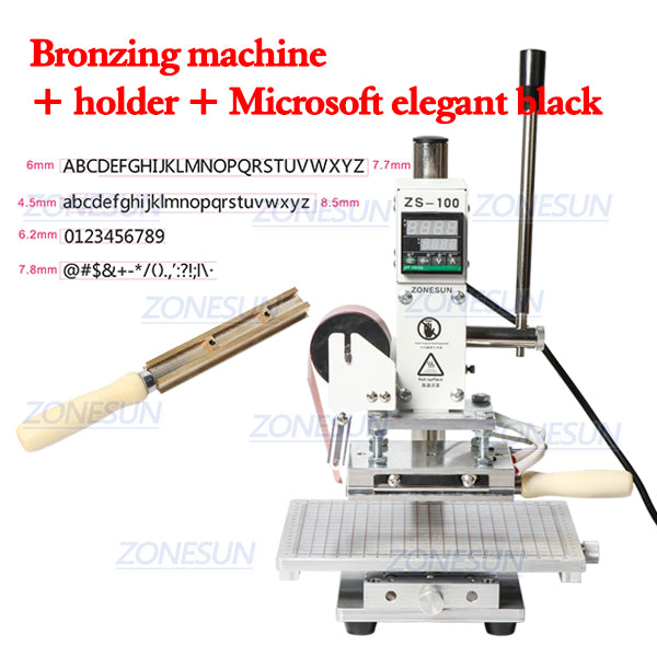 ZONESUN ZS-100C Digital Hot Foil Stamping Machine Leather Embossing Heat Pressing Machine For Wood PVC Paper Custom Logo Stamp - ZONESUN TECHNOLOGY LIMITED