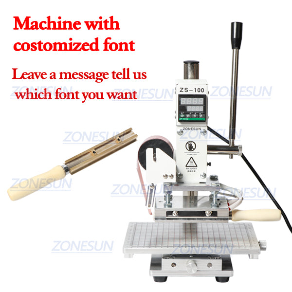ZONESUN ZS-100C Digital Hot Foil Stamping Machine Leather Embossing Heat Pressing Machine For Wood PVC Paper Custom Logo Stamp - ZONESUN TECHNOLOGY LIMITED