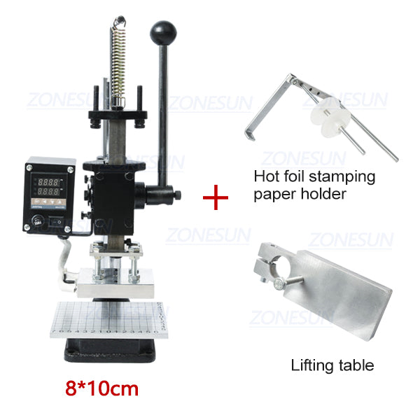 ZONESUN Hot Foil Stamping Machine Manual Bronzing embosser PVC Card leather paper wood embossing stamping branding iron - ZONESUN TECHNOLOGY LIMITED