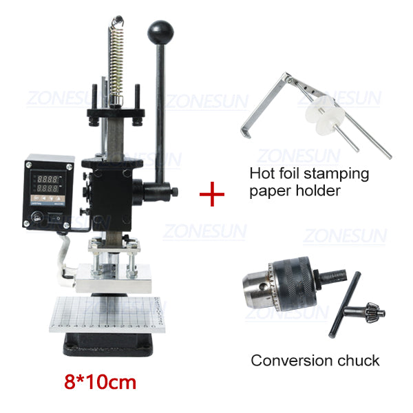 ZONESUN Hot Foil Stamping Machine Manual Bronzing embosser PVC Card leather paper wood embossing stamping branding iron - ZONESUN TECHNOLOGY LIMITED