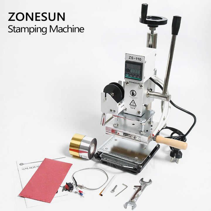 ZONESUN ZS-110 Digital Hot Foil Stamping Machine For Leather Wood Leather PVC Paper DIY - ZONESUN TECHNOLOGY LIMITED
