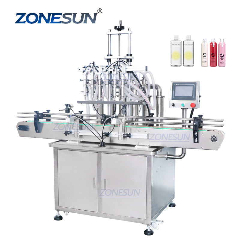 6 Nozzle Piston Pump Filling Machine