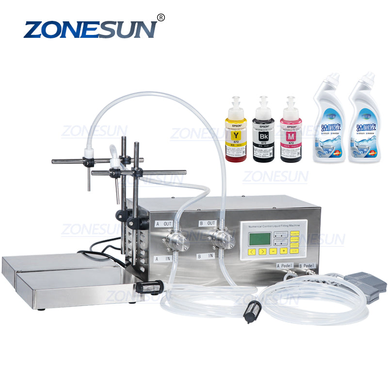 Double Heads Magnetic Pump Filling and Weighing Machine 