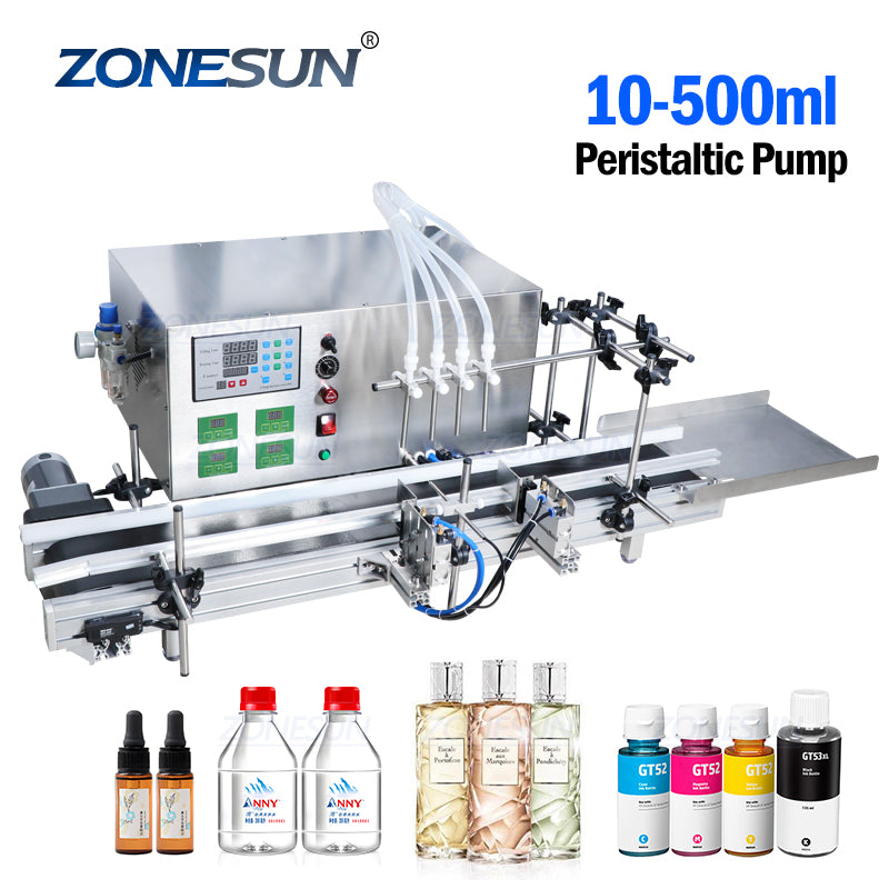 4 heads automatic peristaltic pump liquid filling machine
