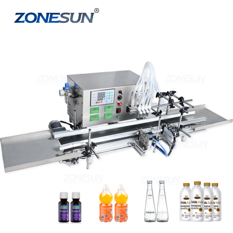 4 Nozzles Peristaltic Pump Desktop Liquid Filling Machine