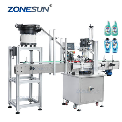Bottle Capping Machine With Cap Feeder