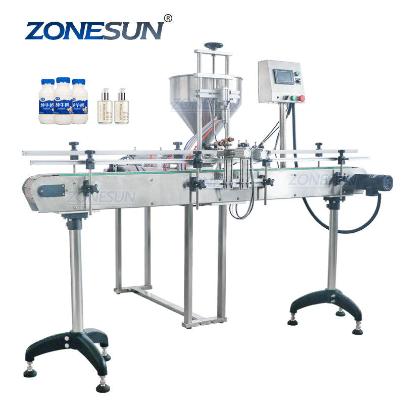 ZONESUN ZS-GY1C Automatic Paste Filling Machine With Conveyor For Hone