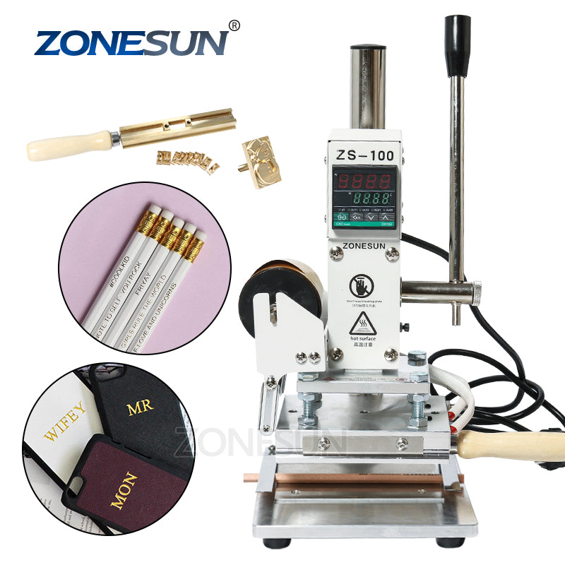 Bronzing Machine ZONESUN ZS-100B Dual Use Hot Foil Stamping Machine Manual Bronzing Mac