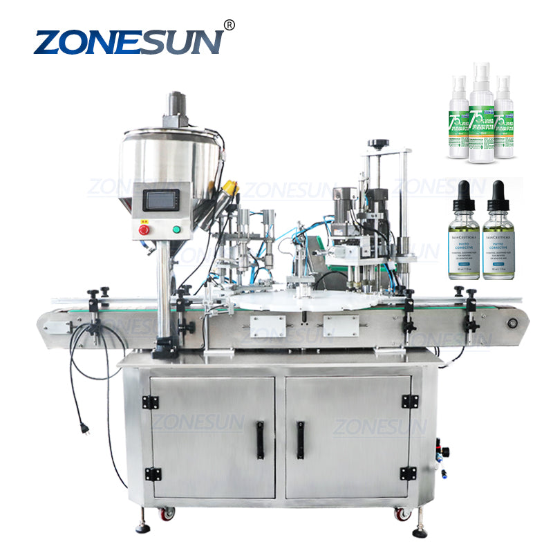 ZS-AFC3 Automatic 3 in 1 Filling and Capping Machine