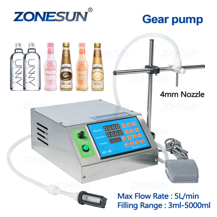 Gear pump liquid filling machine