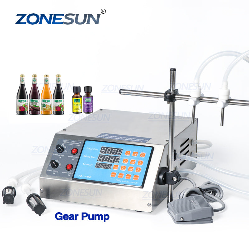 Double heads Gear Pump Liquid filling machine