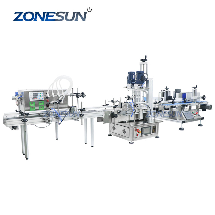 ZS-FAL180 Tabletop Filling Capping Labeling Production Line