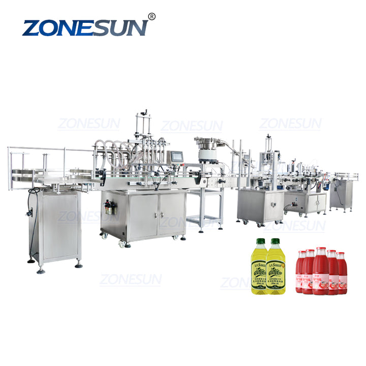 ZS-FAL180R Automatic Filling Capping Vibrator And Labeling Machine